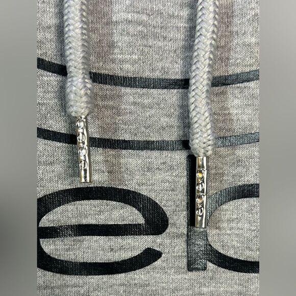 Bebe Y2K Hoodie Gray Streetwear Sport Activewear Athleisure Soft Cozy Sz Large - Picture 3 of 11
